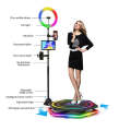 100cm Hexagonal 360 Photo Booth Electric Rotating Small Stage For Parties and Weddings