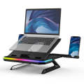 Laptop Stand with RGB Lighting 9-Level Adjustable Notebook Stand(Pink)