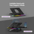Laptop Stand with RGB Lighting 9-Level Adjustable Notebook Stand(Pink)