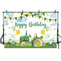 180x110cm Farm Tractor Photography Backdrop Cloth Birthday Party Decoration Supplies