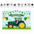 150x100cm Tractor Theme Birthday Backdrop Boy Farm Happy Birthday Background Party Decorations