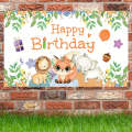 180x90cm Animal Birthday Theme Backdrop Cloth Party Decoration(2023SRB91)