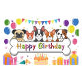 180x90cm Animal Birthday Theme Backdrop Cloth Party Decoration(2023SRB95)