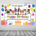 180x90cm Animal Birthday Theme Backdrop Cloth Party Decoration(2023SRB95)