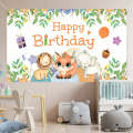 180x110cm Animal Birthday Theme Backdrop Cloth Party Decoration(2023SRB91)