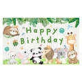 180x110cm Animal Birthday Theme Backdrop Cloth Party Decoration(2023SRB93)