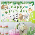 180x110cm Animal Birthday Theme Backdrop Cloth Party Decoration(2023SRB93)