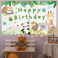 180x110cm Animal Birthday Theme Backdrop Cloth Party Decoration(2023SRB93)