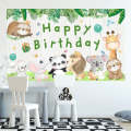 180x110cm Animal Birthday Theme Backdrop Cloth Party Decoration(2023SRB93)