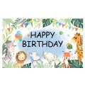 180x110cm Animal Birthday Theme Backdrop Cloth Party Decoration(2023SRB94)