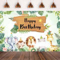 210x180cm Animal Kids Birthday Party Backdrop Cloth Tapestry Decoration Backdrop Banner Cloth