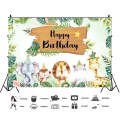 180x110cm Animal Kids Birthday Party Backdrop Cloth Tapestry Decoration Backdrop Banner Cloth