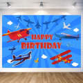 180x110cm Airplane Theme Birthday Background Cloth Children Birthday Party Decoration Photography...