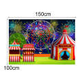 150 x 100cm Circus Amusement Park Ferris Wheel Photography Background Cloth(MDM07047)