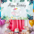 150x100cm Cartoon Cute Elephant Birthday Theme Party Decoration Photography Background Cloth