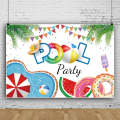 80x120cm Summer Pool Party Decoration Backdrop Swimming Ring Photography Background Cloth(11311790)