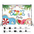 80x120cm Summer Pool Party Decoration Backdrop Swimming Ring Photography Background Cloth(11311789)