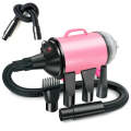 2100W Dog Dryer Stepless Speed Pet Hair Blaster With Vacuum Cleaner 220V EU Plug(Black Pink)