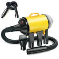 2100W Dog Dryer Stepless Speed Pet Hair Blaster With Vacuum Cleaner 220V EU Plug(Black Yellow)