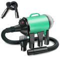 2100W Dog Dryer Stepless Speed Pet Hair Blaster With Vacuum Cleaner 220V EU Plug(Black Green)