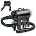 2100W Dog Dryer Stepless Speed Pet Hair Blaster With Vacuum Cleaner 220V EU Plug(Pure Black)