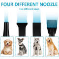 2100W Dog Dryer Stepless Speed Pet Hair Blaster With Vacuum Cleaner 220V EU Plug(Black Pink)