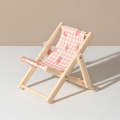 Wooden Craft Mini Desktop Ornament Photography Toys Beach Chair Phone Holder, Style: C