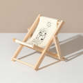 Wooden Craft Mini Desktop Ornament Photography Toys Beach Chair Phone Holder, Style: G