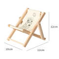 Wooden Craft Mini Desktop Ornament Photography Toys Beach Chair Phone Holder, Style: Rabbit