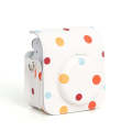 For Polaroid/FUJIFILM Instax Mini12 PU Color Camera Bag(Colored Round Point)