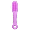 Pet Cats Dog Cleaning Comb Chin Teeth Cleaning Brush Silicone Brush(Purple)