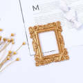 Vintage Gold Resin Mini Photo Frame Earrings Jewelry Decoration Photo Props(Square)