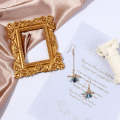 Vintage Gold Resin Mini Photo Frame Earrings Jewelry Decoration Photo Props(Square)