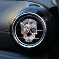 Color Diamond Skull Car Air Vent Aromatherapy Clip(Silver)