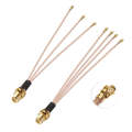 1 In 4 IPX To SMAJ RG178 Pigtail WIFI Antenna Extension Cable Jumper(20cm)