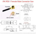 1 In 3 IPX To SMAK RG178 Pigtail WIFI Antenna Extension Cable Jumper(15cm)