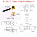 1 In 4 IPX To RPSMAJ RG178 Pigtail WIFI Antenna Extension Cable Jumper(15cm)