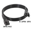 60cm For Corsair 18AWG Flat Cable Power Module Cable Graphics Card Module Cable 8Pin To 8Pin 6+2(...