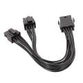 20cm 8P Female To Dual 6+2Pin Male Graphics Card Power Cable 8P To Dual 8P 1 To 2 Power Adapter C...