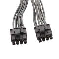 20cm 8P Female To Dual 6+2Pin Male Graphics Card Power Cable 8P To Dual 8P 1 To 2 Power Adapter C...