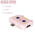 3 In 1 Type-C Docking Station USB Hub For iPad / Phone Docking Station, Port: 3H HDMI+PD+USB3.0 Pink