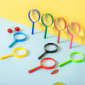 4pcs Children Color Magnifier 60mm Handheld Plastic Magnifying Glass, Color Random Delivery