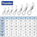 5pcs /Pack PROBEROS DAC006 Lure Baits 8-Type Rings Connector High-Speed Bearing Swivel Oval Pin F...