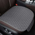 Non-Slip Rhombus Imitation Linen Car Seat Cushion, Color: Gray Front Row