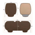 Non-Slip Rhombus Imitation Linen Car Seat Cushion, Color: Gray Front Row