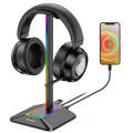 New Bee Dual Output Colorful Headset Display Rack HUB Expansion Headphone Holder, Color: Z8 Silver