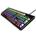 T-WOLF T75 104 Keys Adjustable RGB Light Computer Game Wired Mechanical Keyboard(Black)