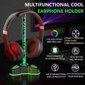 RGB Lighted Headphone Stand With Ambient Light USB Expansion Port Headphone Display Bracket, Styl...
