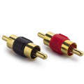 10pcs Gold-plated RCA Lotus Male to-Male  AV Audio Adapter(Red)