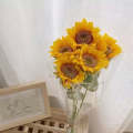 Simulated Flower Arrangement Table Ornament Picnic Photo Props, Style: 5pcs Sunflower Transparent...